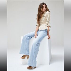 Whitehouse Blackmarket Wide Leg High Rise Jeans